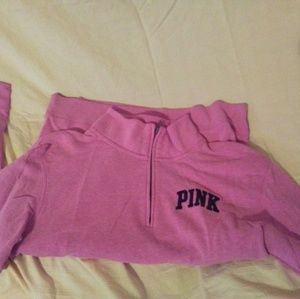Victoria's Secret 1/4 zip Sweatshirt Pnk Small